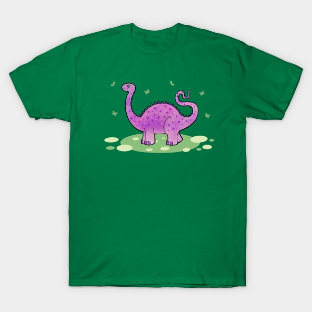 cute purple dinosaur T-Shirt by weilertsen